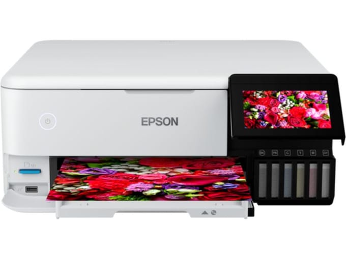 Epson EcoTank ET-8500 Multifunctionele printer Inkjet Kleur A4 Printen, scannen, kopiëren Duplex, LAN, USB, WiFi, Inktbijvulsysteem