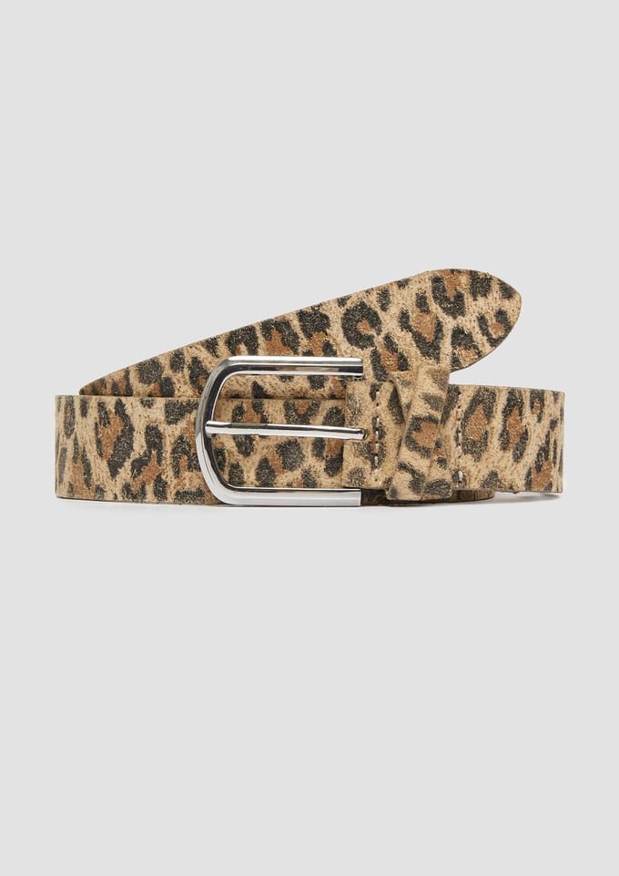 s.Oliver - female - s.Oliver x Heidi Klum: leren riem met luipaardprint
