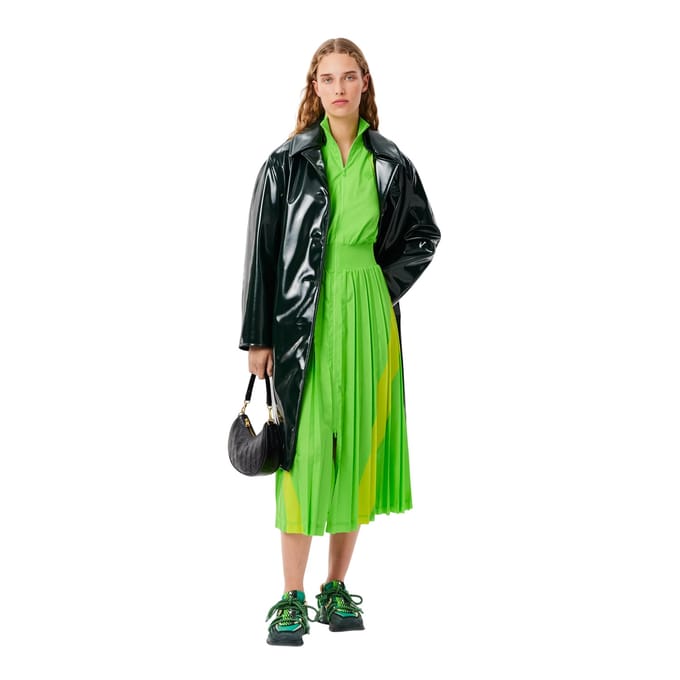 Lacoste Dames Kleurblok Sweatshirt Jurk (Groen)