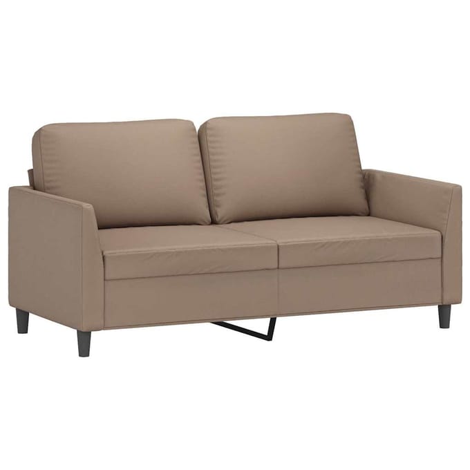 vidaXL - Tweezitsbank - 140 - cm - kunstleer - cappuccinokleurig