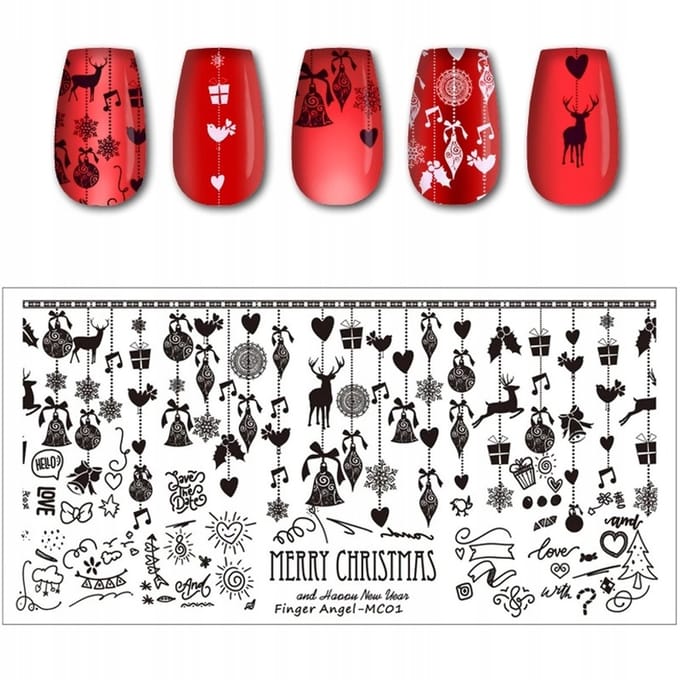 Born Pretty Finger Angel - Nagelstempelplaat - MC 01 - Kerstmis Ontwerpen