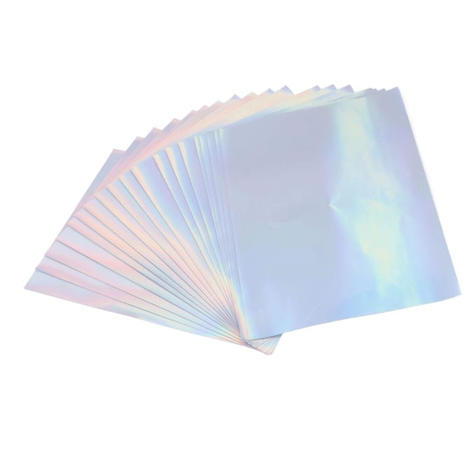 20 Vellen A4 Printbaar Holografisch Stickerpapier Waterdicht Sneldrogend Krasbestendig Laser white