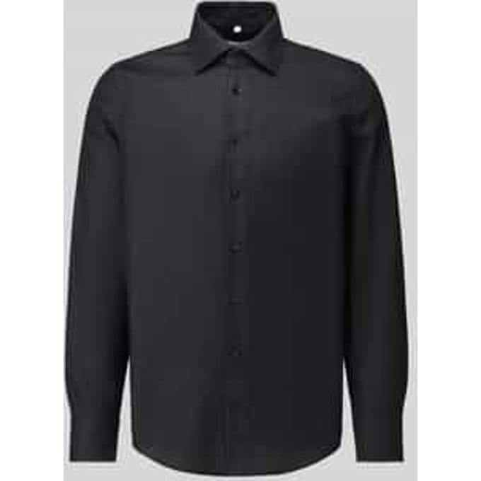 slim fit zakelijk overhemd van puur katoen