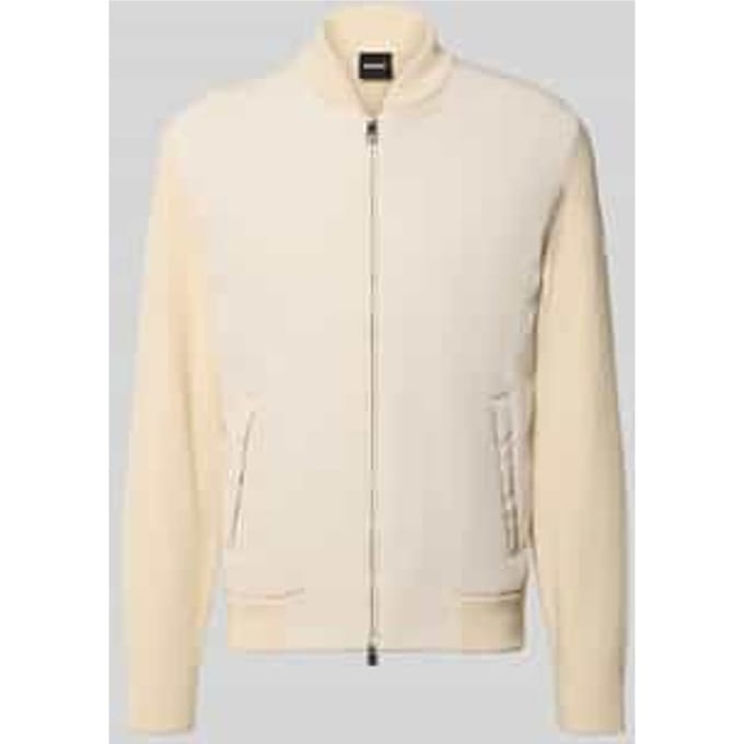 Regular fit gebreid jack van katoenmix Model 'C-UBAIO'