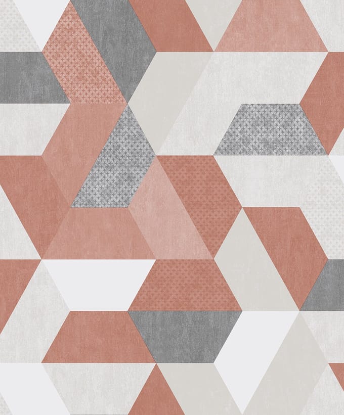 Dutch Wallcoverings - Loft- retro rood/grijs - M509-05