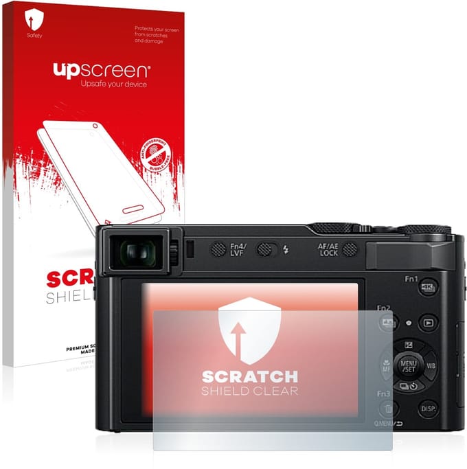 upscreen - Screenprotector voor Panasonic Lumix DC-TZ202 / TZ202D - Folie Beschermfolie transparant