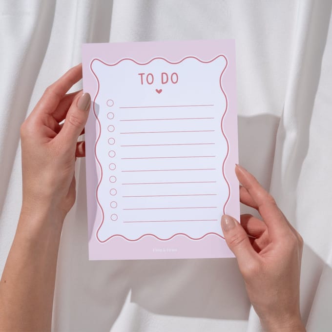 To do planner | scheurblok | Wavy Pink | 50 pagina's