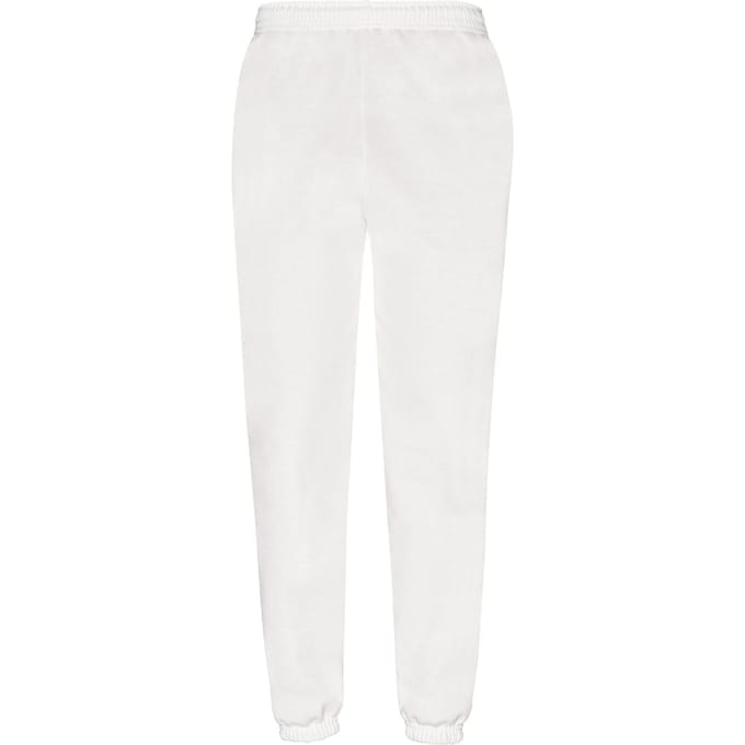 Fruit of the Loom Heren klassieke joggingbroek met elastiek (Wit)