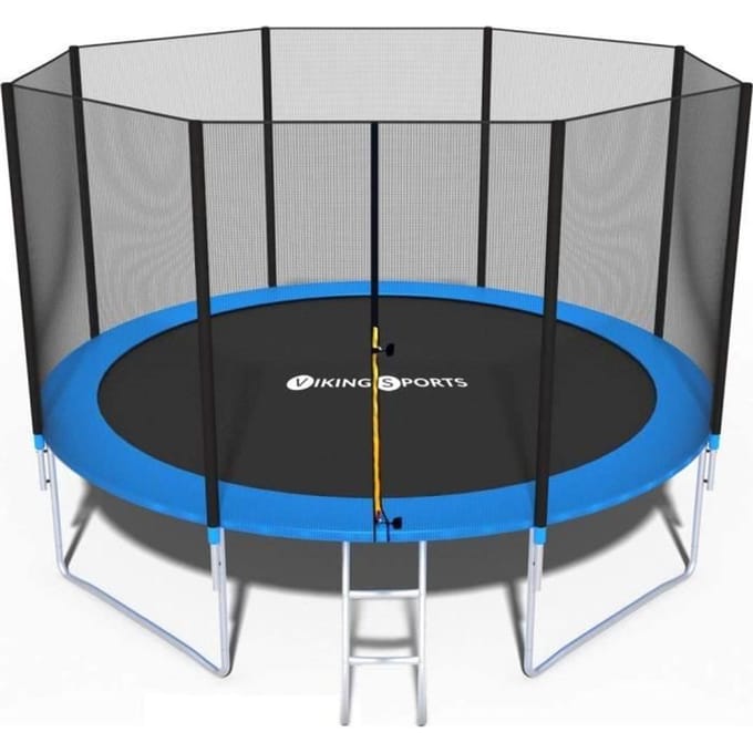 Trampoline - blauw - 435 cm - met net en ladder - tot 150 KG
