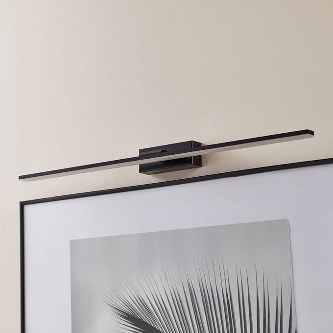 MCJ LED wandlamp Miroir 80 cm zwart 3000K