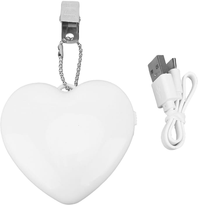 Dailygoods - Draagbaar Handtas Licht met Hartvorm en Oplaadbare LED