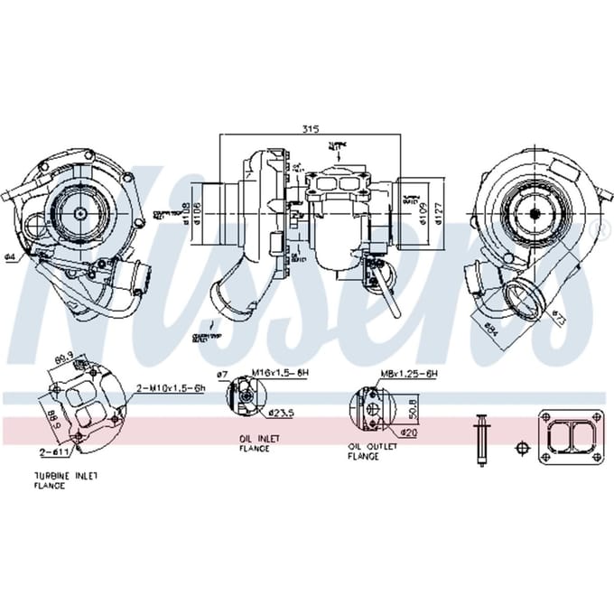 Supercharger, drukvulling NISSENS 93677