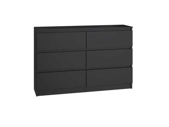 M6 MALWA LADENKAST 120CM 6 LADEN ZWART