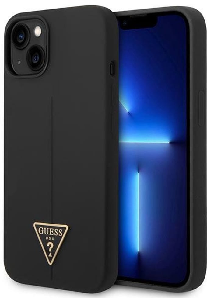 GUESS GUHCP14MSLTGK iPhone 14 Plus 6.7" black/black hardcase Silicone Triangle