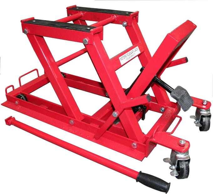Benson Motorfietslift - Hydraulisch - 680 kg - 88 × 40 × 16 cm - Veiligheidsvangers