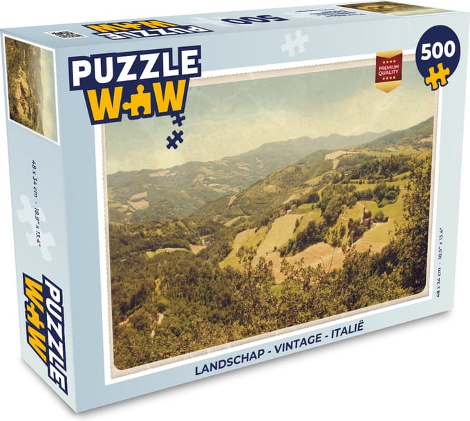 Puzzel Landschap - Vintage - Italië - Legpuzzel - Puzzel 500 stukjes