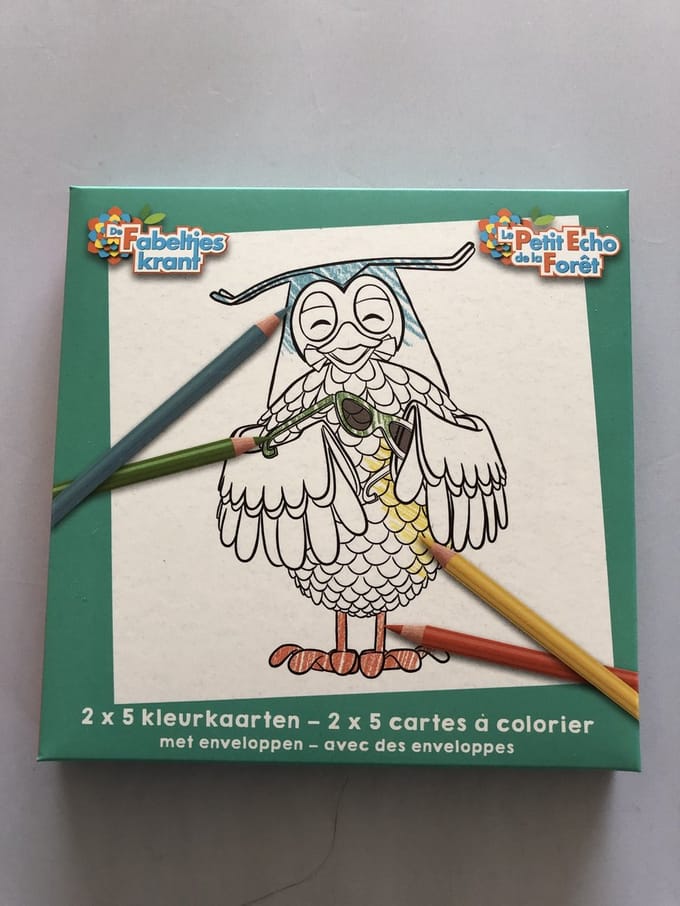 De Fabeltjeskrant - 2 x 5 Kleurkaarten- met - 2 x 5 Enveloppen