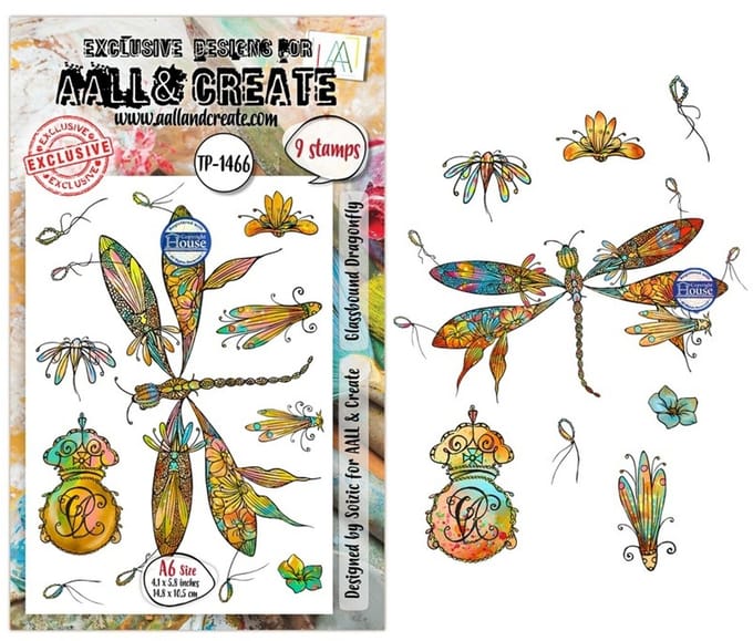 Aall & Create clearstamp A6 - Glassbound dragonfly