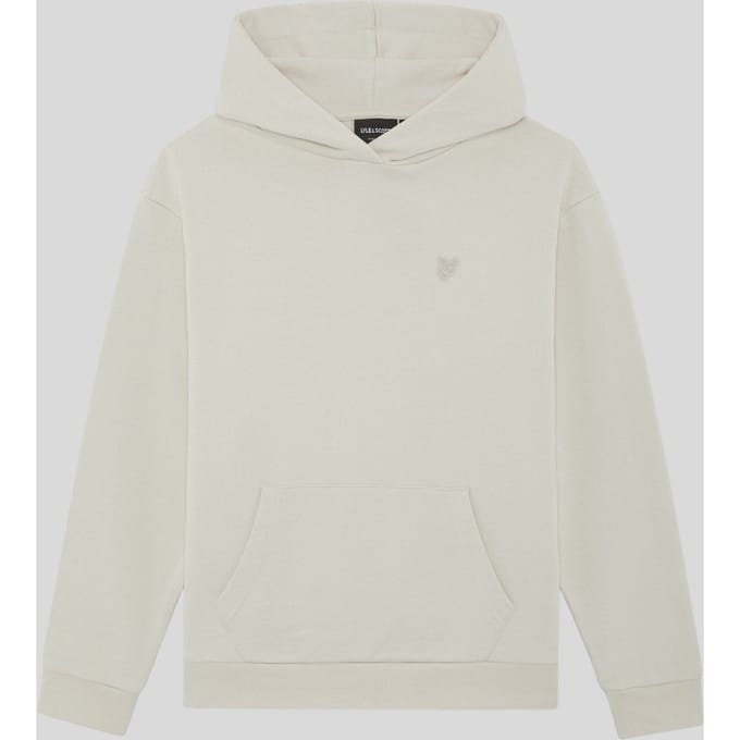 Lyle & Scott Heavy Weight Drop Shoulder Hoodie voor jongens - Wit