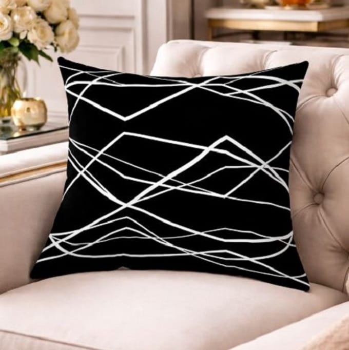 Black & White Living Collection Kussenhoes - 45 x 45 cm