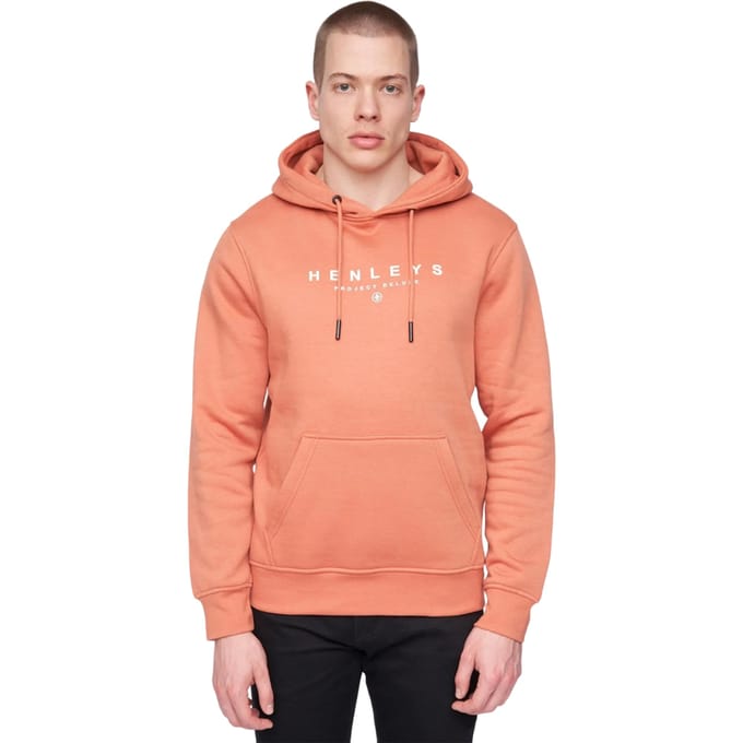 Henleys Heren Ninesix Hoodie (Baksteen Rood)