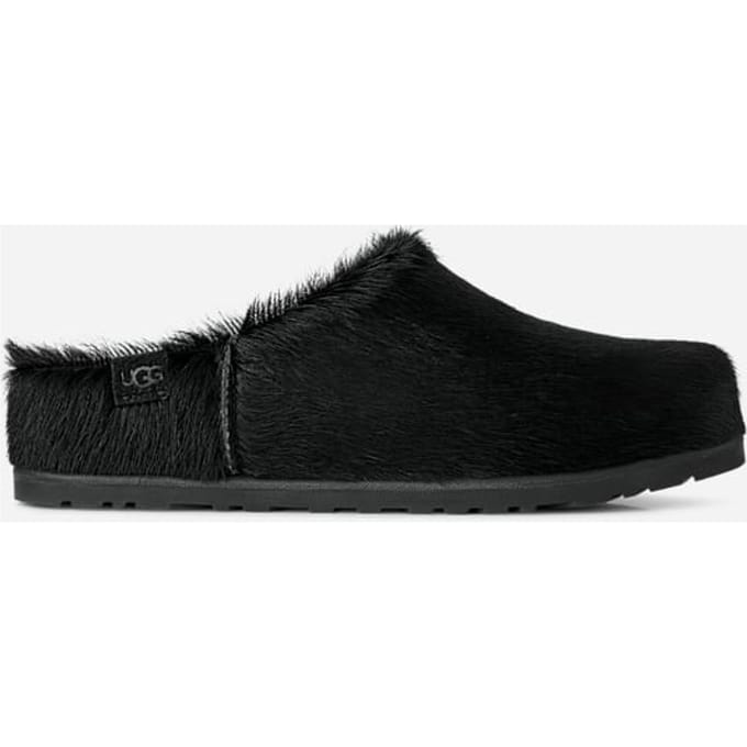 UGG® Otzo Calf Hair Clog in Black, Leather/Wool