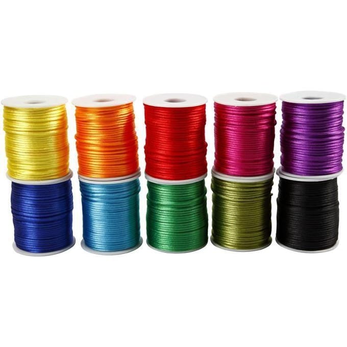 CC Satin Cord, thickness 2 mm, bold colours, 10x50 m/ 1 pack
