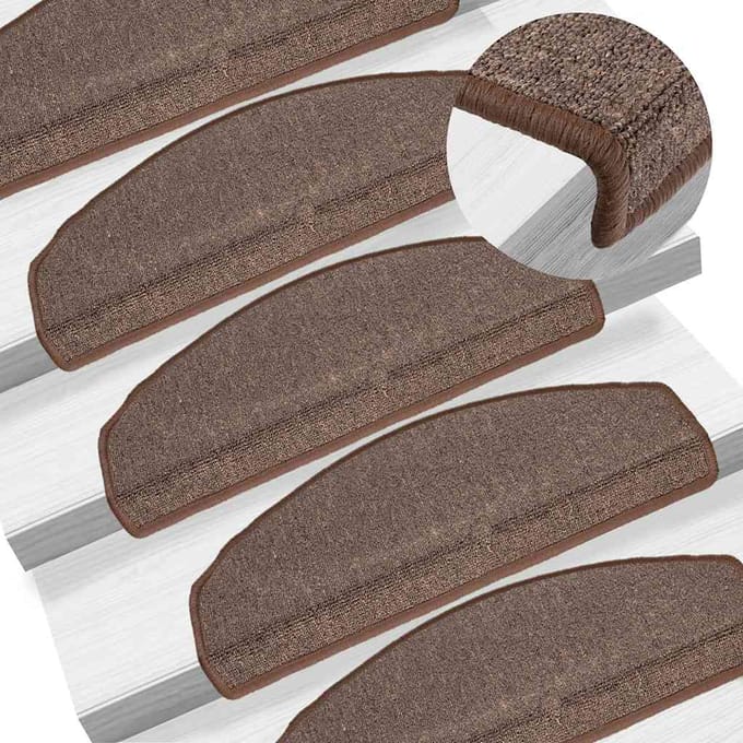 vidaXL - Trapmatten - 10 - st - 65 - x - 24 - x - 4 - cm - Non-Slip - Koffiebruin
