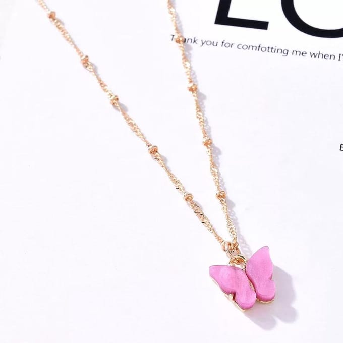 Vlinder ketting roze | Sparkolia | Kinderen Volwassenen | Sinterklaas Kerst Cadeau