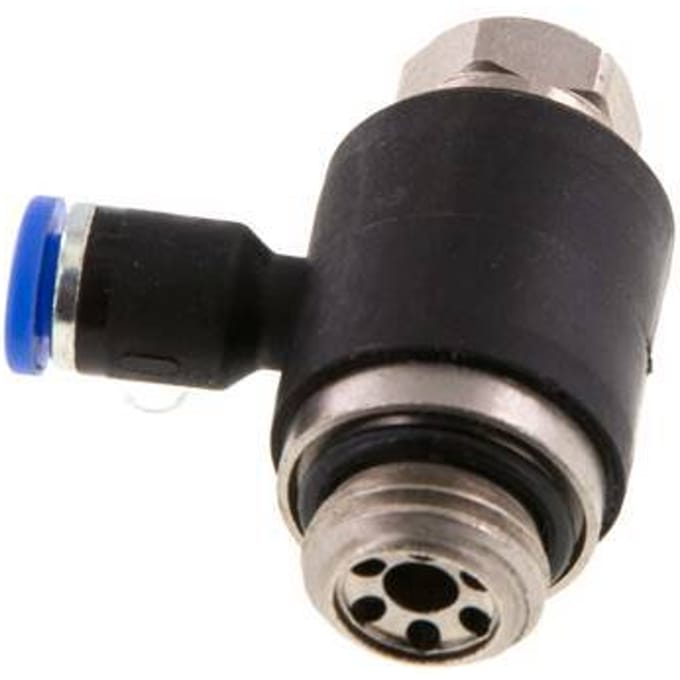 L-stuk Regelventiel 4 mm - G1/4'' Regeling-Uit Messing/Nylon Sleufschroef