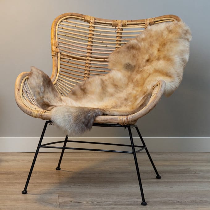 WOOOL Premium Schapenvacht - Beige M (100x55cm) 100% Echt - Unieke MIX - ECO+