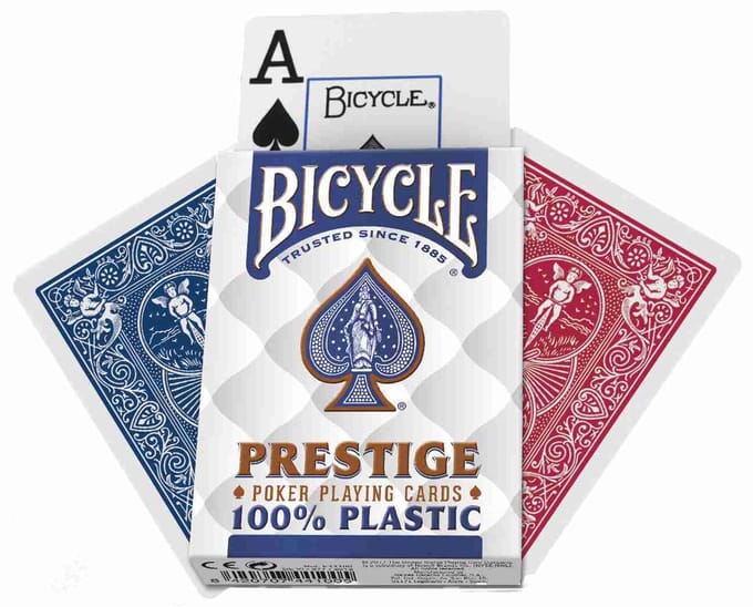 Bicycle Prestige 100% plastic - 1 pakje speelkaarten