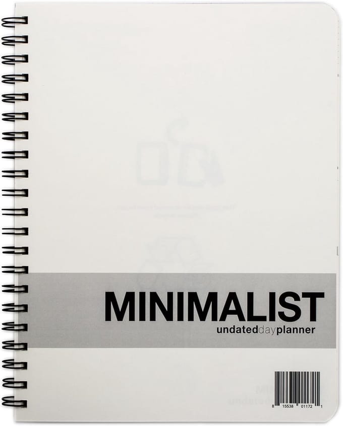 Minimalistische Planner - Dagelijkse Agenda - Afspraken Plannen - Lay-flat Binding - 8.5 x 11 Inch - Wit