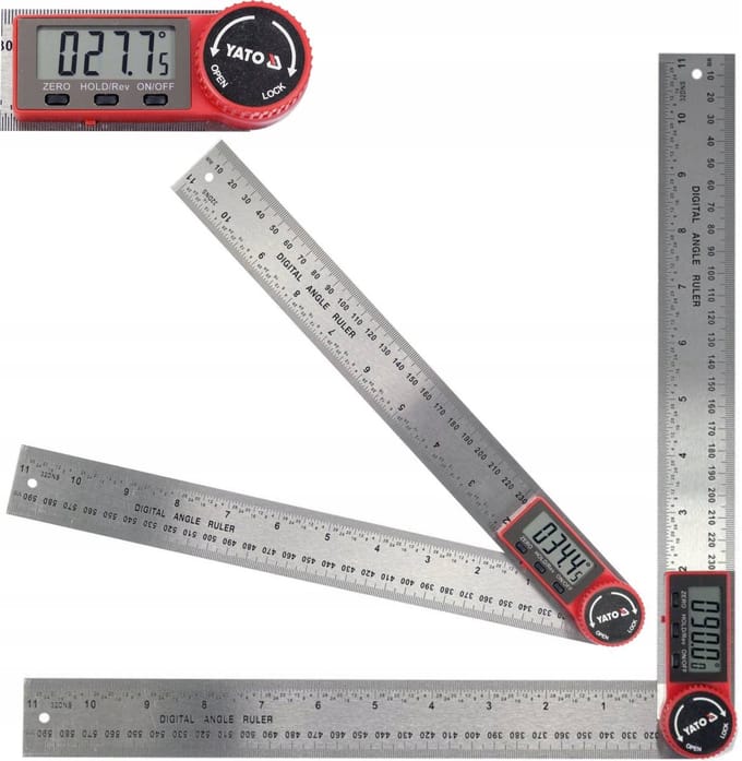 Yato Serie - Elektronische Hoekmeter - 300mm - Roestvrijstaal - LCD Display