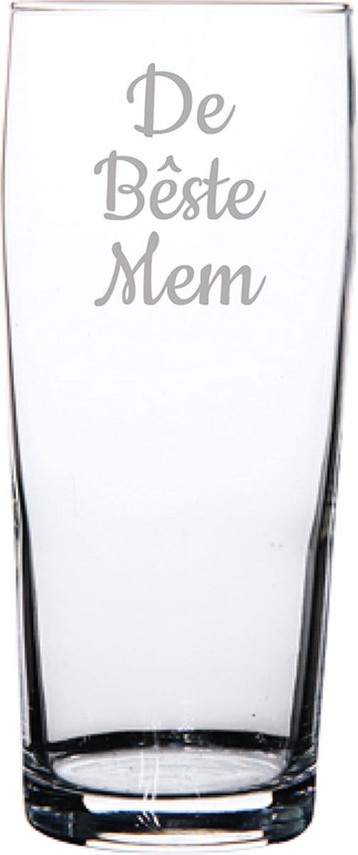 Gegraveerde bierfluitje 19cl De Bêste Mem