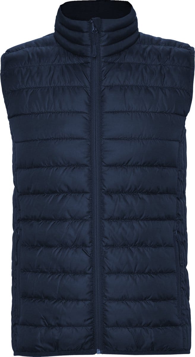 Donker Blauwe gewatteerde Dames bodywarmer met polyester dons model Oslo merk Roly maat XL