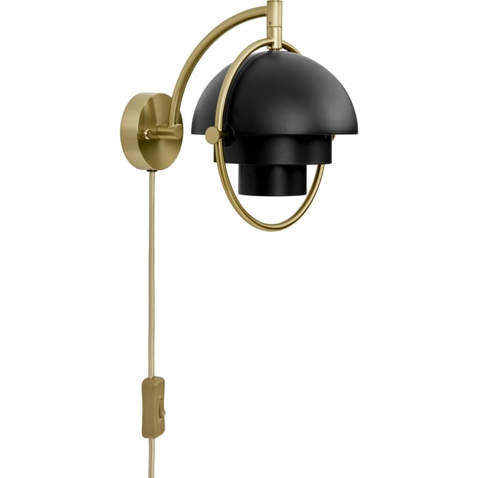 Gubi wandlamp Multi-Lite, zwart, metaal, G9