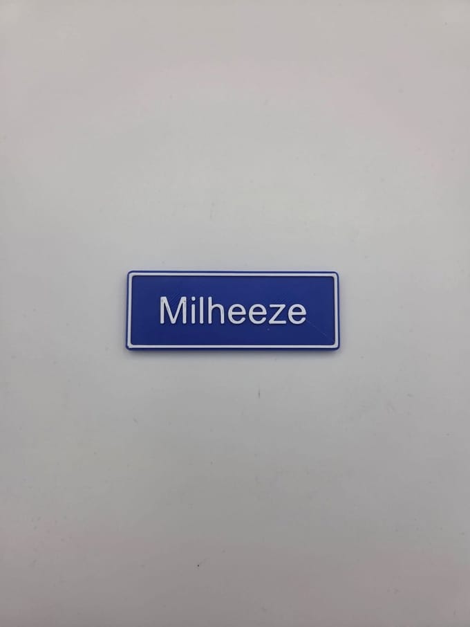 Koelkast Magneet plaatsnaam 8 X 3 CM Milheeze