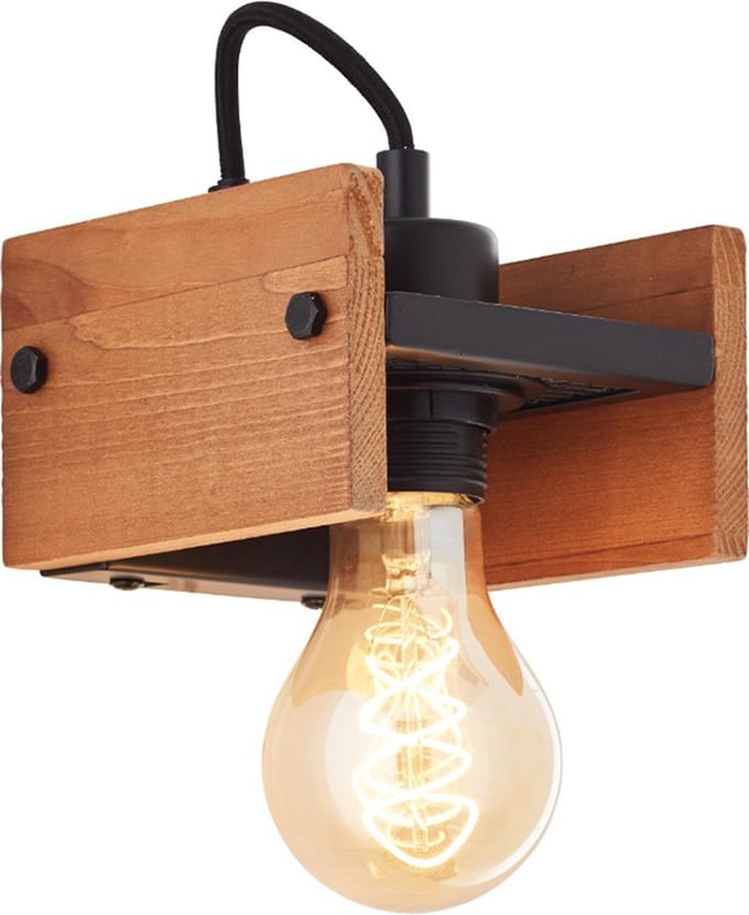 Brilliant Calandra - Wandlamp - Zwart;Bruin