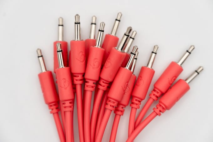 Bowl Modular - 5 patchkabels voor eurorack - recht - 120 cm - hot pink