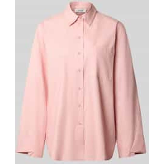 Oversized overhemdblouse met borstzak model 'Demi'