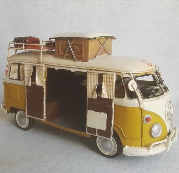 Volkswagen bus van blik met licentie VW t1 camper 25 cm