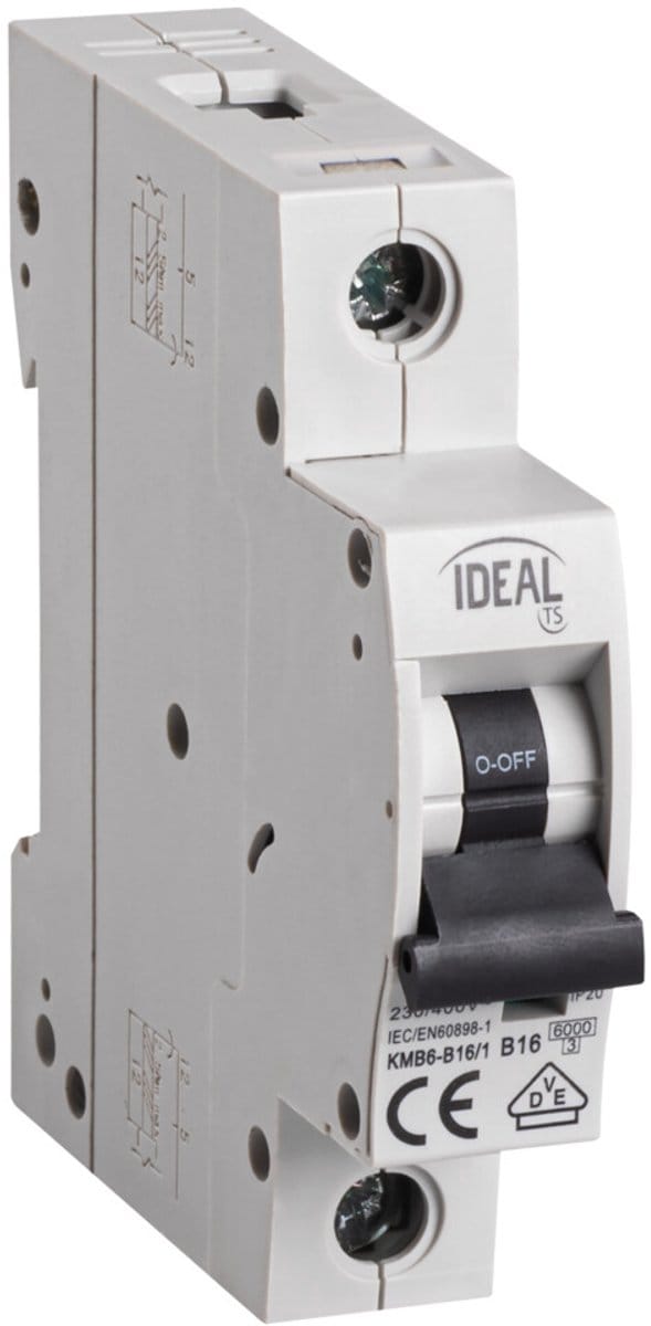 Ideal - Elektrische Schakelaar - KMB6 Serie - 1P B10 - Overstroombeveiliging