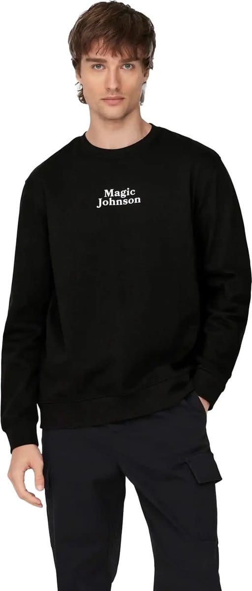 Magic Johnson Celebrity Crewneck Black Maat : M