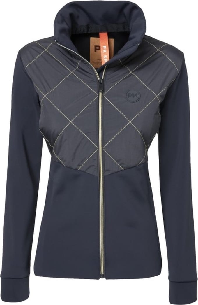 Softshell Jacket - Neros - Dubbele Hoge Kraag - Ritszakken - Donkerblauw/Grijs - Charcoal - L/40