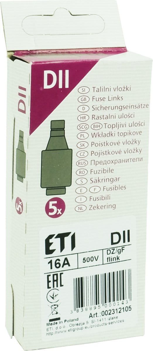 Electra | Diversen - Zekering 16amp 5 St.
