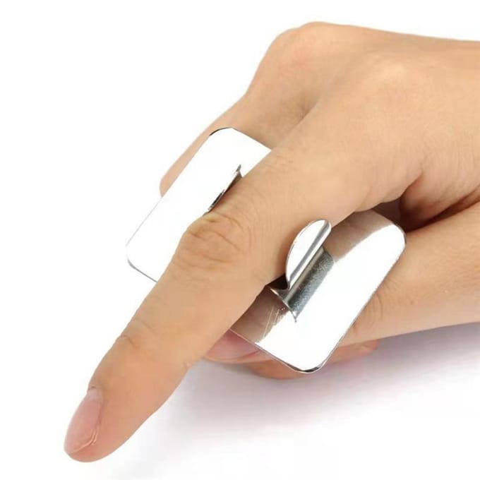 Outil de bague de mélange de peinture en acier inoxydable pour maquillage et cosmétiques pour nail art white