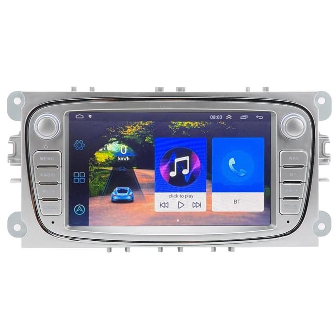 Système de Navigation GPS pour Voiture 7 pouces HD Support Radio FM Lecture Clé USB Remplacement pour Ford(1G+16G ) blue