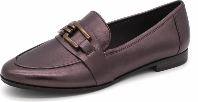 Marco Tozzi Dames Instapper - 24201-965 Brons Metallic - Maat 41