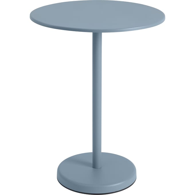 Muuto Linear Steel Tafel rond - pale blue - Hoogte 95 cm